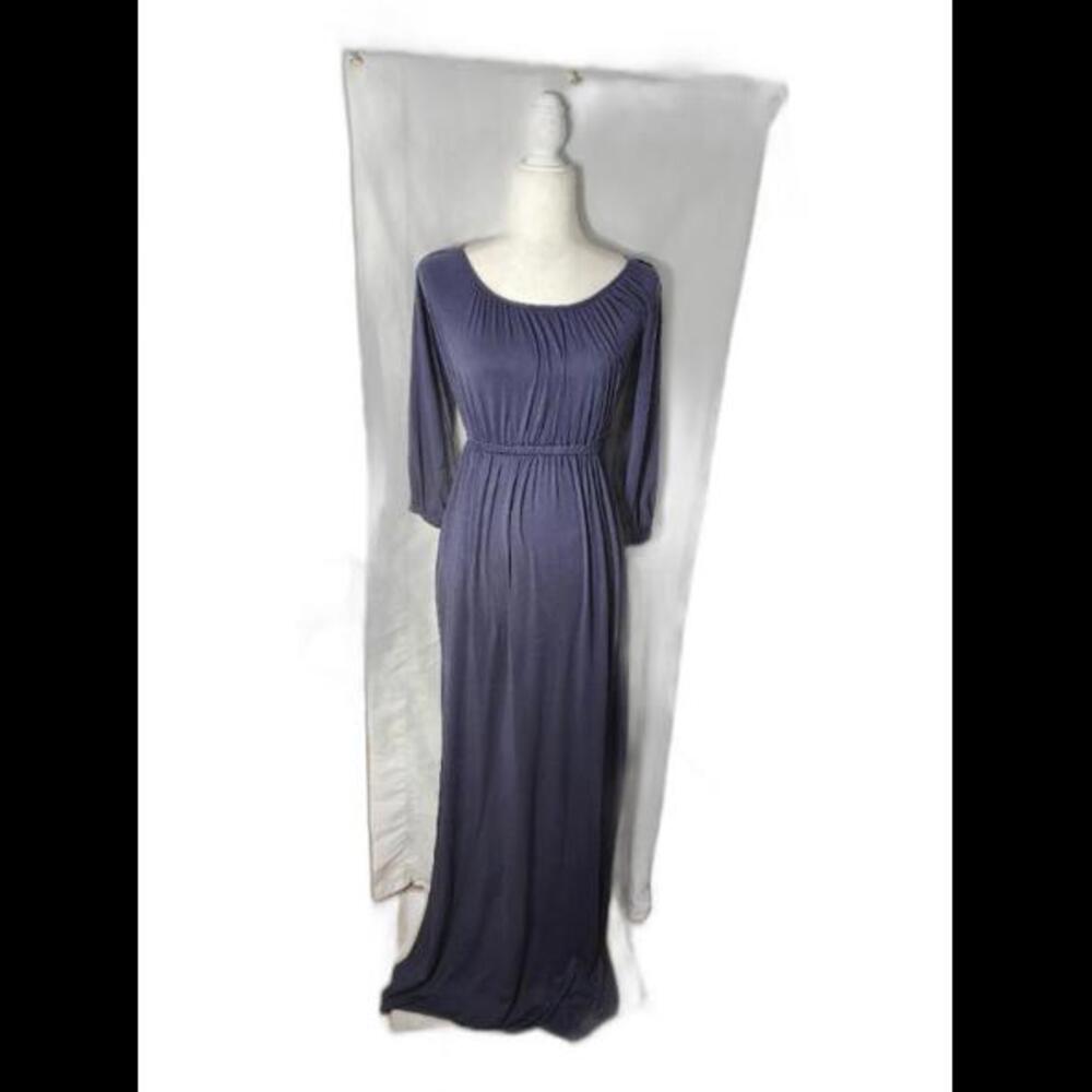 (Gb18) Rachel Pallyy Isa Dress in Meteor Long Sleeve Scoop Neck, Xs